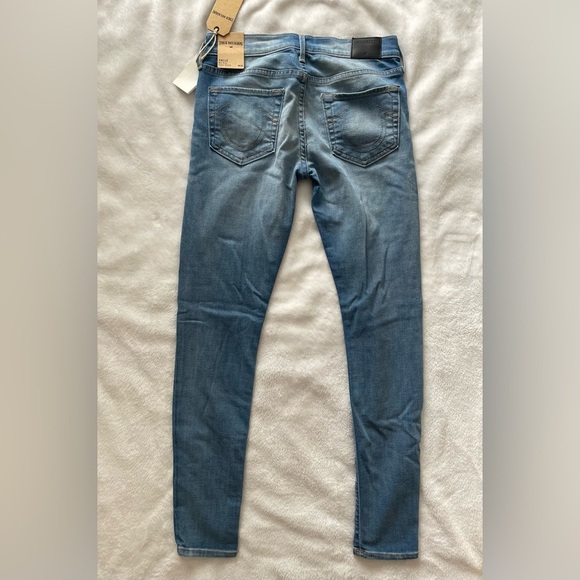 True Religion Blue Skinny Jeans with Contrast Stitching - Picture 4 of 7